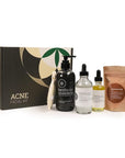 Herb’N Eden - Acne Facial Kit - Cleanse, Mask, Tone, & Moisturize - Natural Ingredients & Essential Oils - Made in USA - 5 Product Set includes Wash, Toner, Serum, Clay Mask, Sisal