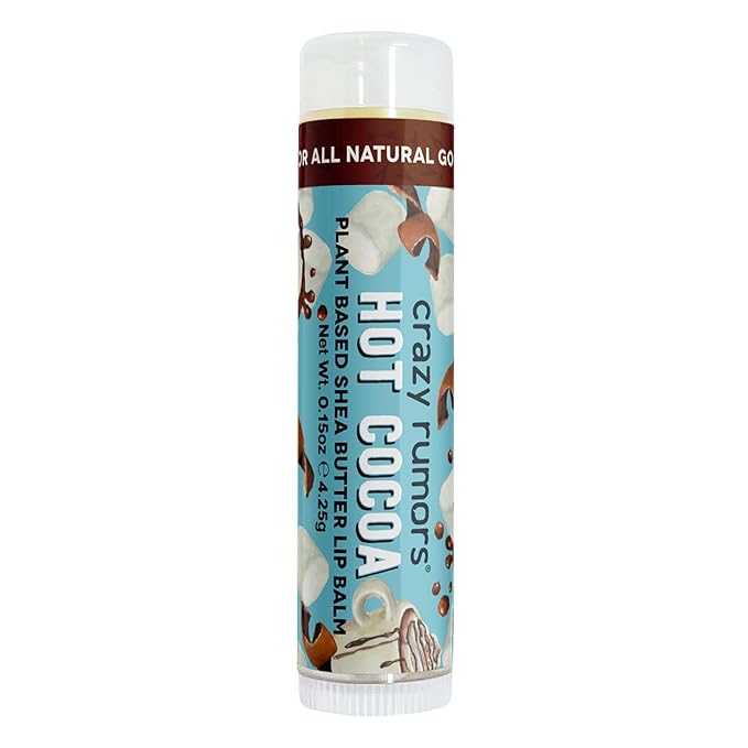 Crazy Rumors Hot Cocoa Lip Balm. Plant-Based,