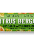 Crazy Rumors Citrus Bergamot Lip Balm. Plant-Based,