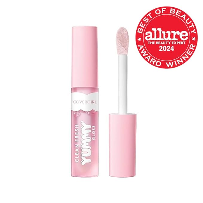 COVERGIRL Clean Fresh Yummy Gloss – Lip Gloss, Sheer, Natural Scents, Vegan Formula - Let’s Get Fizzical