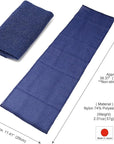 Extra Rough, Exfoliating Washcloth [Made in Japan] Exfoliating Towel Special Texture Makes Fluffy Foam Lather, Back Scrubber, Dead Skin Cell Remover [Loofah for Women and Men] (Blue)
