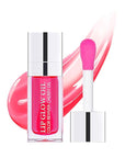 Hydrating Lip Glow Oil, Moisturizing Lip Gloss, Plumping Lip Oil, Non-Sticky Long Lasting Lip Oil Gloss, Transparent Lip Oil Tinted, Reduce lip lines (Cherry(#015))