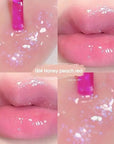 2Pcs Plumping Lip Gloss, Lustrous Dewy Finish Moisturizing Shimmer Color Changing Lip Stain Tinted Lip Balm Long Lasting Nourishing Reduce Lips Lines Plumping Serum Lip Oil Care