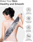 Yiclick 2 Pack Exfoliating Washcloth Towel - Body Scrubber Exfoliator, Loofah Sponge, Korean & Japanse & African Net Sponge Rag - Back Scrubber Washer for Use in Shower Bath
