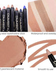 evpct Caramel Matte Cream Eye Shadow Brightener Sticks Set for Eyes, Caramel Matte Pencil Eye shadow Applicator Stick Pen Palette Makeup Waterproof sombras en crema para ojos 30#
