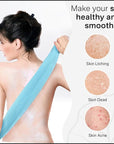 Yiclick 2 Pack Exfoliating Washcloth Towel - Exfoliating Body Scrubber Exfoliator, Loofah Sponge Wash Cloth, Korean & Japanse & African Net Sponge Rag - Back Scrubber Washer (Blue)