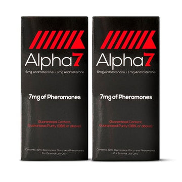 Alpha 7 Unscented - Pheromone Cologne for Men with Pure Pheromones - High Concentration Blend to Attract Women - Top Selling Perfume Oil Designed to Complement Your Scent (2x (10 ml))