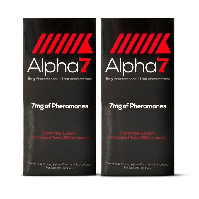 Alpha 7 Unscented - Pheromone Cologne for Men with Pure Pheromones - High Concentration Blend to Attract Women - Top Selling Perfume Oil Designed to Complement Your Scent (2x (10 ml))
