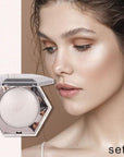 evpct Pearl White Silver Face Highlighter Makeup Shimmer