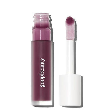 goop Beauty Hydra-Barrier Gel Gloss | Hydrating Lip Gloss to Moisturize & Plump Lips | Hyaluronic Acid & Vitamin E | Fig - Sheer Aubergine | 0.13 oz