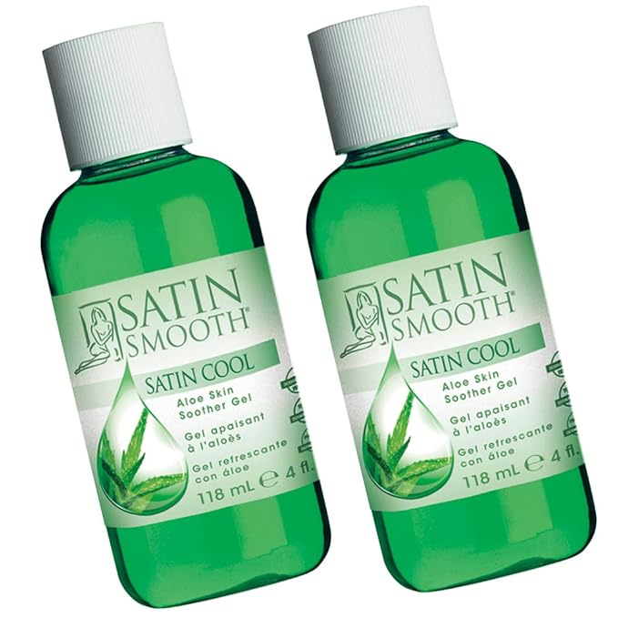 SATIN SMOOTH Satin Cool Aloe Vera Skin Soother Gel, 4 fl oz, 2-Pack