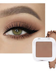 evpct Matte Brown Eyeshadow Palette Makeup for Older Women, Light Rosy Brown Cream Eye Shadow Palette Single for Older Women Matte, Monochrome Natural High Pigment Mini Eyeshadow Sombra Para Ojos