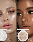 evpct Pearl White & Champagne Gold Face Highlighter