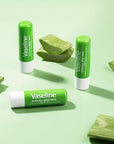 Vaseline Lip Therapy Variety 4-Pack – Original + Aloe Vera Moisturizing Lip Balm with Vitamin E, 0.16 Oz Ea