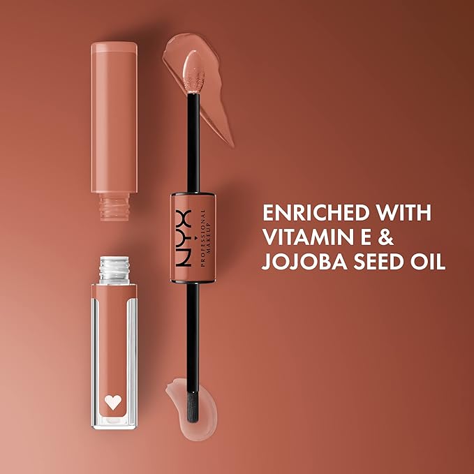 NYX Professional Makeup Shine Loud, Long-Lasting Liquid Lipstick with Clear Lip Gloss - Goal Crusher (Mid-Tone Beige)