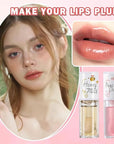 4Pcs Hydrating Clear Lip Oil,Crystal Jelly Honey Lip Gloss with Big Brush,Long Lasting Nourishing Lip Care Lip Glow Oil,Moisturizing Tinted Lip Balm,Fresh Texture Flavoring Oil Lip Makeup