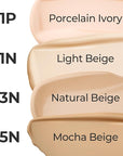 Natural Cover Glow Cushion Foundation | Satin Radiant Finish | Korean Foundation Makeup | Long-Lasting Natural Coverage | for All Skin Types 0.42 oz. (21P Porcelain Ivory)
