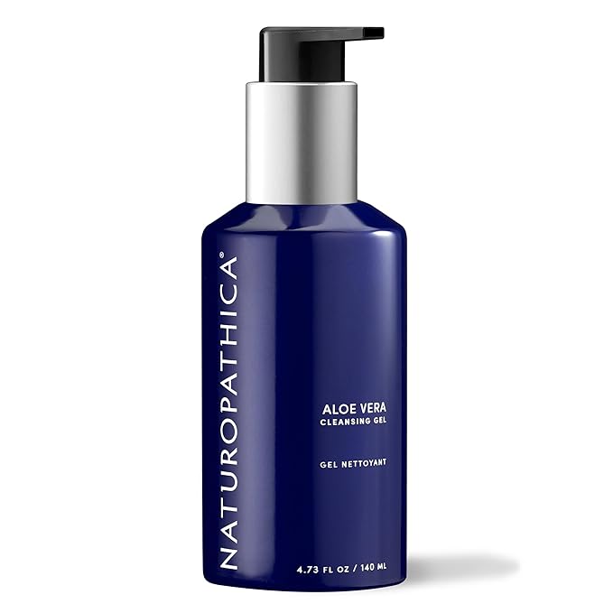 Naturopathica Aloe Vera Cleansing Gel, Facial Cleanser with Aloe Vera and Lavender, Clarifying Face Wash for Men and Women, 5 fl oz