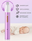 2025 Rechargeable Nose & Ear Hair Trimmer, Dual-Edge Blade Electric Clipper for Women Men, Facial & Eyebrow Hair Removal Tool, Powerful Motor, Painless, Easy to Clean, IPX7 Waterproof (Pink)