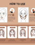 evpct 4 Color Contour Stick Makeup Set Concealer