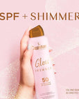 Coppertone Glow with Shimmer Sunscreen Spray SPF 50, Water Resistant Spray Sunscreen, Broad Spectrum SPF 50 Sunscreen Spray, 5 Oz Spray