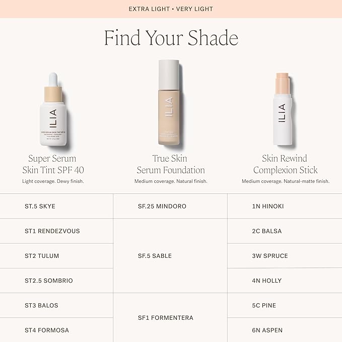 ILIA - Skin Rewind Complexion Stick - Foundation + Concealer + Skincare | Non-Toxic, Vegan, Cruelty-Free, Clean Makeup (2C - Balsa, 0.35 oz | 10 g)