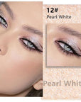 evpct Glitter Shimmer Sparkle Eyeshadow Palette Makeup for Green Blue Eyes, Pearl White silver Glitter Shimmer Metallic Holographic Multichrome Cream Single Monochrome Iridescent Eye Shadow Makeup