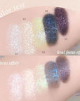Eye shadow low saturation delicate long-lasting eye shadow palette, Monochrome Glittler Eyeshadow, pressed glitter eyeshadow, Glittle Pressed Powder Single Vegan Eyeshadow, (04 Glittle Pearl White)