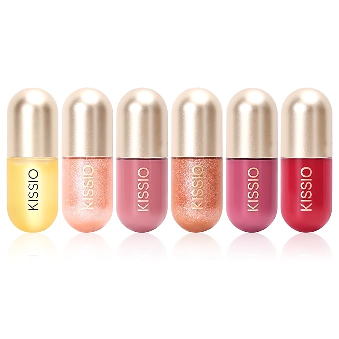 KISSIO Lip Plumper,Color Lip Plumper Gloss,Lip