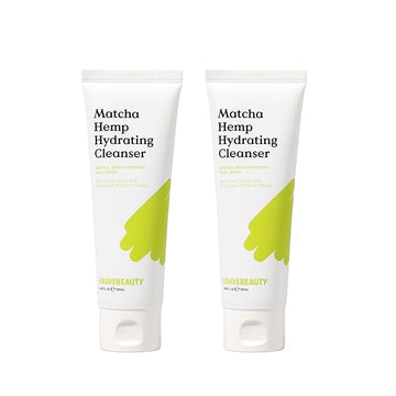 KraveBeauty Matcha Hemp Hydrating Cleanser Duo – Korean-Inspired Daily Gentle Face Wash, Supports Skin Barrier, Hydrating & Non-Stripping, Vegan & Cruelty-Free, 4.05 fl oz x2