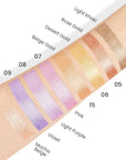 evpct 4Pcs Cream Eye Shadow Brightener Sticks Set for Eyes, Light Khaki Bronze Desert Beige Gold Shimmer Metallic Eyeshadow Pencil Applicator Stick Palette Makeup Waterproof sombras en crema para ojos