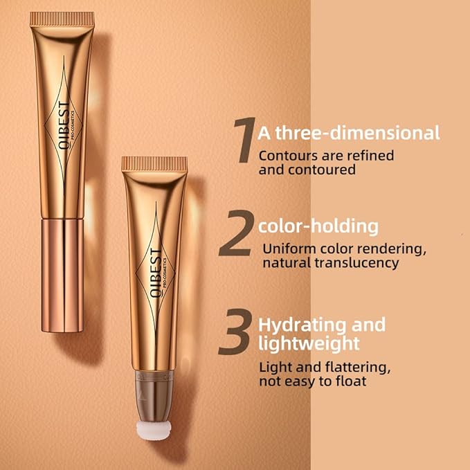 Highlighter Beauty Wand, Cream Liquid Highlighter Makeup Stick, Cruelty-free（Pearl White）