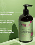 Mielle Organics Rosemary Mint Strengthening Shampoo and Conditioner Infused with Biotin, Cleanses and Helps Strengthen Weak and Brittle Hair, 12 Ounces