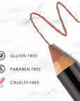 Bodyography Antioxidant Lip Pencil with Coconut Oil and Vitamin E (Barely There, Beige Nude)