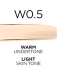 L'Oreal Paris True Match Super-Blendable Foundation, Medium Coverage Liquid Foundation Makeup, W0.5, Light, 1 Fl Oz