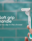 Gillette Venus Simply 3 Sensitive Women's Disposable Razors, Pack of 2 with 4 razors