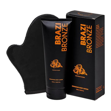 Self Tanner, All-Natural Gradual Self Tanning Lotion with Applicator Mitt, Luxurious Coconut Scent, Coconut Oil, Vitamin C, Hyaluronic Acid, Natural DHA
