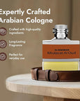 Al Haramain Khulasat Al Oud - Cologne for Men - Long Lasting Arabian Perfume for Men - Eau de Parfum Leather Fragrance with Rose, Amber and Musk- Arabic Perfume - 3.3 oz EDP Spray