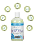 Ginger Lily Farms Botanicals Nourishing Body Wash, Island Tranquility, 100% Vegan & Cruelty-Free, Green Tea & Lemongrass Scent, 12 Fl Oz