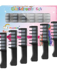 MSDADA New Hair Chalk Comb Temporary Hair Color Dye for Girls Kids with Light Color Hair, Washable Hair Chalk for Girls Age 4 5 6 7 8 9 10 Birthday Cosplay DIY, Easter (Silver)