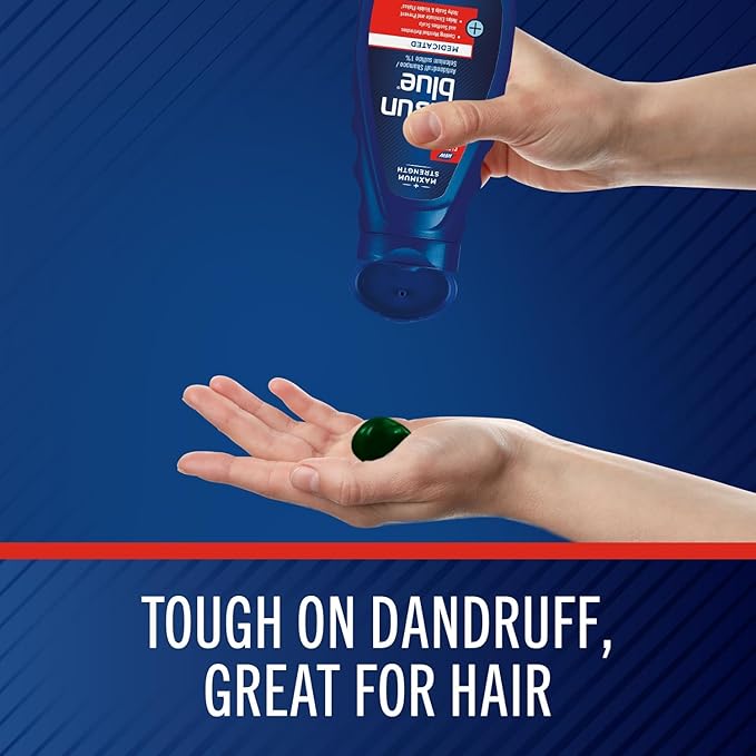 Selsun Blue Medicated Antidandruff Shampoo, Maximum Strength Scalp Treatment With Selenium Sulfide, 11 fl. oz.