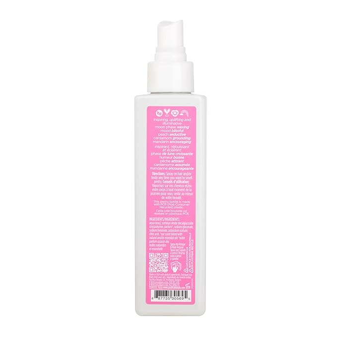 Pacifica Hair Perfume & Body Fragrance Spray Mist – Sunrise Moon with Peach, Cardamom & Mandarin – Alcohol-Free, Vegan & Cruelty-Free, 6.5 oz
