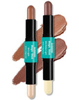 Contour Stick, 2Pcs Dual-Ended Highlighter Makeup Pen & + 04#)