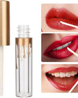 10 pcs Empty Lip Gloss Tubes, Transparent and Glod Plastic Lip Gloss Tube Containers DIY Lipstick Balm Travel Makeup Transparent Bottle With Matte Gold Cap Lip Gloss Bottles