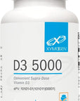 XYMOGEN D3 5000 - Bioavailable Vitamin D3 5000 IU (125 mcg) - High Potency Vitamin D Supplement to Support Immune Health, Bone + Heart Health (60 Softgels)