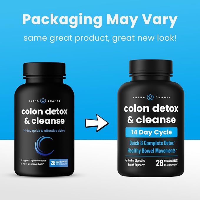 Colon Cleanse & Detox for Weight Loss [14 Day Quick Cleanser] Safe & Effective Formula with Probiotic & Digestive Enzymes for Constipation Relief - Capsules Supplement to Flush Toxins & Boost Energy