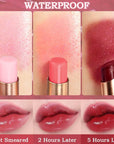 Kaely 3Pcs Peach Strawberry Red Cherry Hydrating Lipstick Tinted Lip Balm, Color Changing PH Lipstick Makeup, Korean Magic Lip Stain Long Lasting Waterproof, labiales magicos 24 horas originales