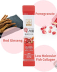 Korean Beauty Baekje Geumsan Women's Pomegranate Collagen Jelly Stick 5.1oz / 6 Count (1 Pack)