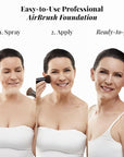 Jerome Alexander Airbrush Foundation Ultra Hydrating, Spray Foundation Makeup with 2x the Active Ingredients, Ultra-Light, Buildable, Full Coverage Formula (Fair)