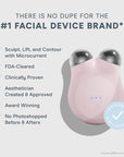 NuFACE MINI+ Microcurrent Facial Device Kit - FDA Cleared Face Sculpting & Skin Tightening Device to Contour, Lift & Tone + Microcurrent Gel Activator & Silk Creme - Sandy Rose